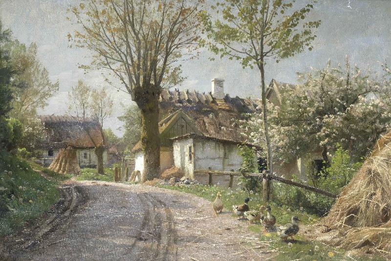 Peder Monsted A country lane oil painting picture